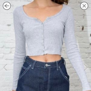 brandy Melville zelly top (grey long sleeve)
